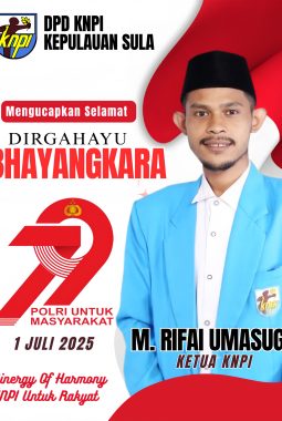 DPD KNPI Sula, Ucapkan Selamat HUT Bhayangkara ke-79