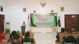Foto: Sambutan Asisten II Setda Kepulauan Sula Abdi Umagapi.