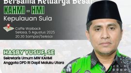 Foto: Silaturahmi DPD RI Bang Hasbi Yusup dan Alumni HMI Kepulauan Sula.