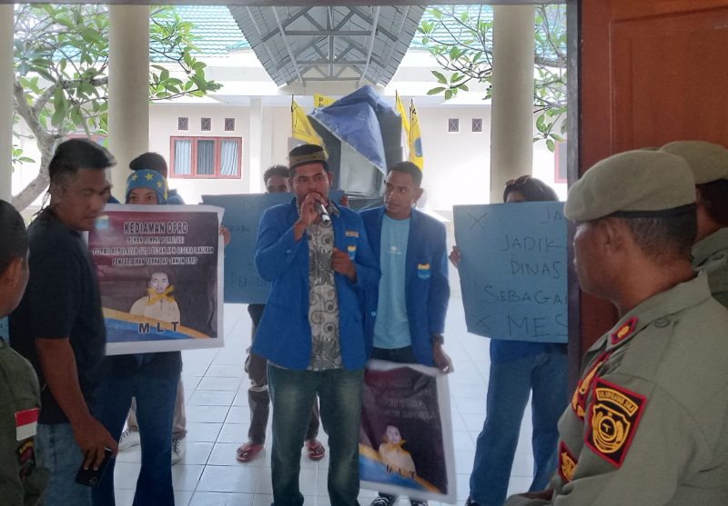 Foto: Aksi Demonstrasi oleh PC PMII Kepulauan Sula.