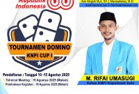 Foto: Flyer turnamen domino yang di selenggarakan oleh DPD KNPI Kepulauan Sula.