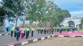 Foto: Pasukan Paskibraka Kabupaten Kepulauan Sula, di Depan Istana Daerah.