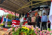 Foto: Inspektur Upacara HUT RI ke-80 Kecamatan Mangoli Timur, Faradila Faudu.