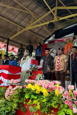 Upacara HUT RI Ke-80 di Desa Kou, Dipimpin Langsung oleh Camat Mangoli Timur