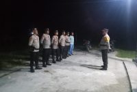 Foto: Apel Bersama Didepan Polsek Mangoli Timur, Sebelum Melaksanakan Patroli Jalan Kaki.