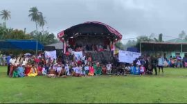Foto: Aksi Tolak 10 IUP di Pulau Mangoli, Oleh Masyarakat Desa Kou.