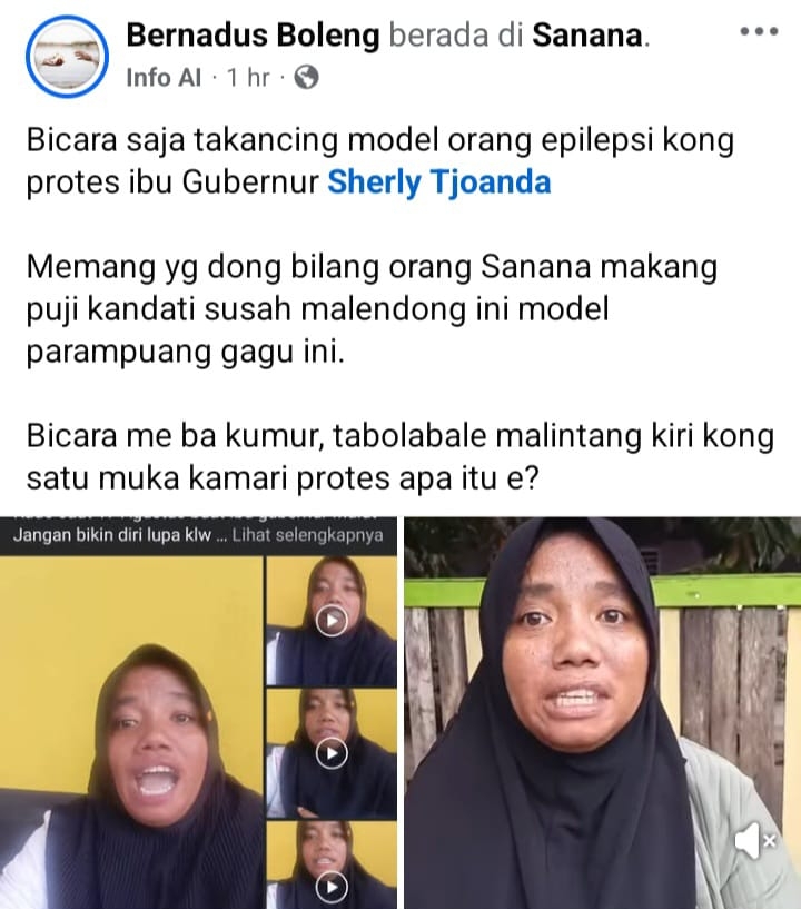 Foto: Postingan Akun Facebook Bernadus Boleng.