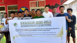 Foto: Gelar Pose Bersama Usai Melaksanakan Kegiatan Deklarasi Jaga Sula.
