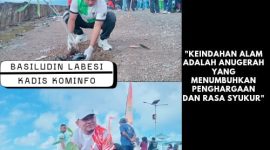 Foto: Kabag Kesra Mansuh Mudo dan Kadis Kominfo Kepulauan Sula Basiludin Labesi, melakukan penanaman pohon.