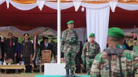 Foto: Kepala Staf Kodim (Kasdim) Mayor Inf. Pardan jadi Inspektur Upacara HUT TNI ke-80.