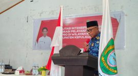 Foto: Wakil Bupati Kepulauan Sula H. M. Saleh Marasabessy, Beri Sambutan Pada Kegiatan Fasilitasi dan Intensifikasi Pelayanan Keluarga Berencana dan Kesehatan Reproduksi.