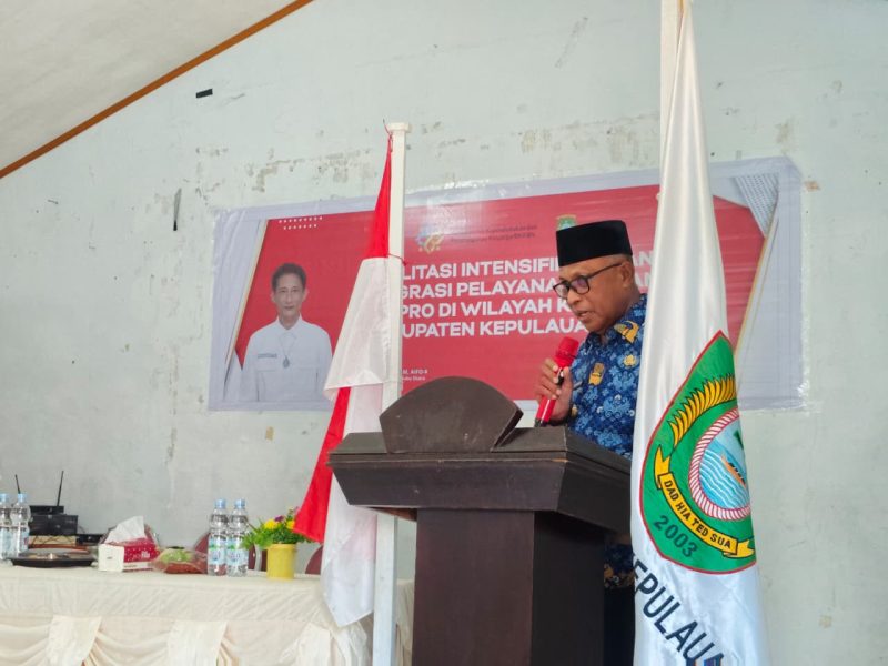 Foto: Wakil Bupati Kepulauan Sula H. M. Saleh Marasabessy, Beri Sambutan Pada Kegiatan Fasilitasi dan Intensifikasi Pelayanan Keluarga Berencana dan Kesehatan Reproduksi.