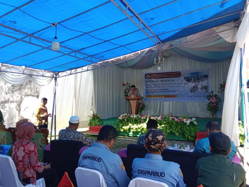 Dokumentasi: Sambutan Kadis Pariwisata dan Budaya Kabupaten Kepulauan Sula, Ismail Soamole.