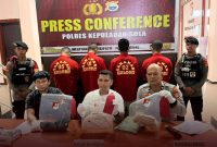 Dokumentasi: Polres Kepulauan Sula Gelar Pres Release Terkait Kasus Pengeroyokan di Desa Mangoli.