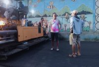 Dok: Kadis PUPR Kepulauan Sula, Duri Sagu Pantau Pekerjaan.