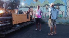 Dok: Kadis PUPR Kepulauan Sula, Duri Sagu Pantau Pekerjaan.