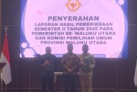 Dok: Pemerintah Daerah Kepulauan Sula, Menerima LHP Semester II Tahun 2025, dari BPK RI Perwakilan Maluku Utara.