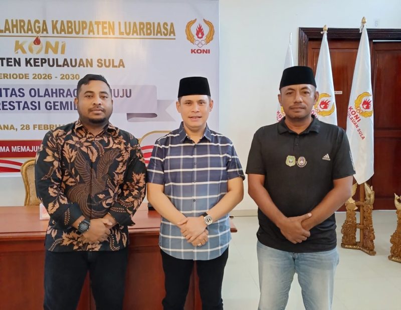 Gambar: Foto Bersama Usai Kegiatan Musyawarah KONI Kepulauan Sula.