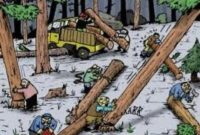 Dok: Ilustrasi Ilegal Logging.
