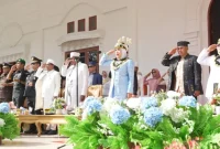Dok: Bupati Kepulauan Sula, Hj. Fifian Adeningsi Mus Jadi Inspektur Upacara Hardiknas Tahun 2026.