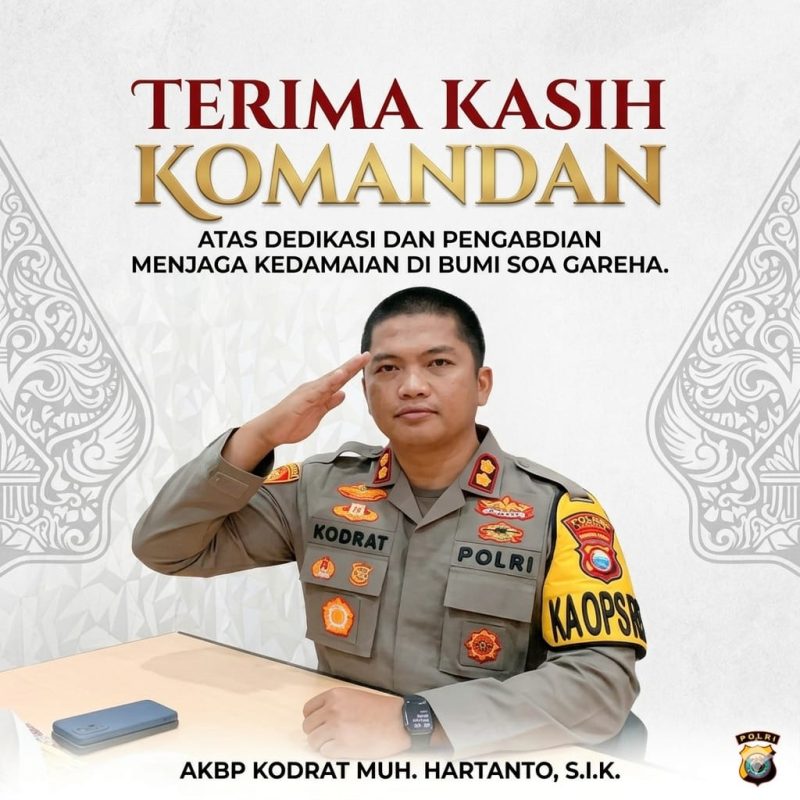 Dok: Flyer Kapolres Kepulauan Sula, AKBP Kodrat Muh. Hartanto, S.I.K.
