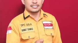 Dok: Sekretaris Partai HANURA Kepulauan Sula, Rahmat Soamole. 
