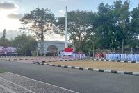 Dok: Upacara Penurunan Sang Merah Putih di Halaman Isda Kepulauan Sula.